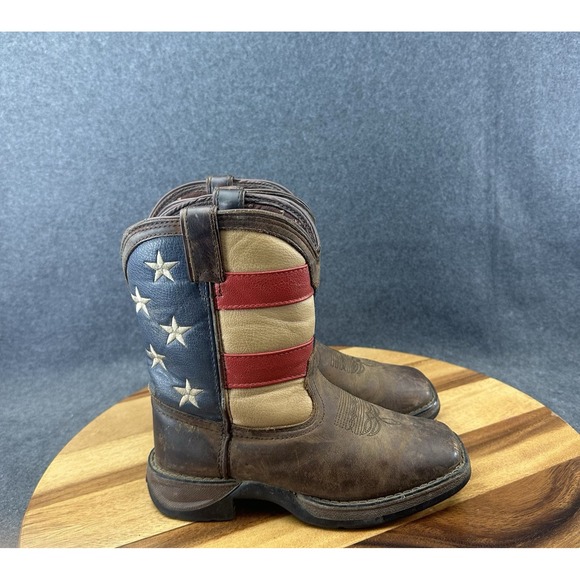 Lil' Rebel by Durango Little Kids' Flag Western Boot Size 1 DBT0159 - Picture 1 of 14